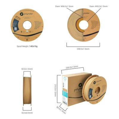 Пластик Polymaker PolyLite LW-PLA White (білий) 1.75mm 0.8kg для 3D друку 3D-PM-LWPLA-WHITE фото