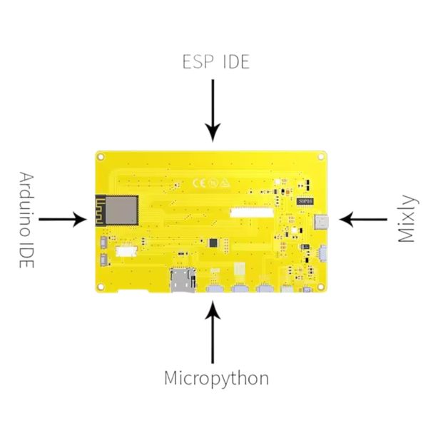 Плата отладочная ESP32-S3 с монитором 5 дюймов IPS 800х480 LVGL (touch screen) ESP32-S3-IPS-5-TS фото