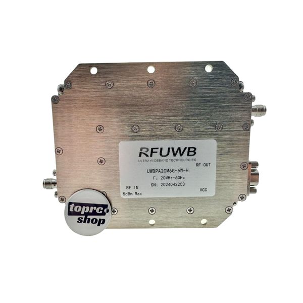 Широкосмуговий підсилювач потужності RFUWB UWBPA20M6G-6W-H 6W 20-6000MHz UWBPA20M6G-6W-H фото