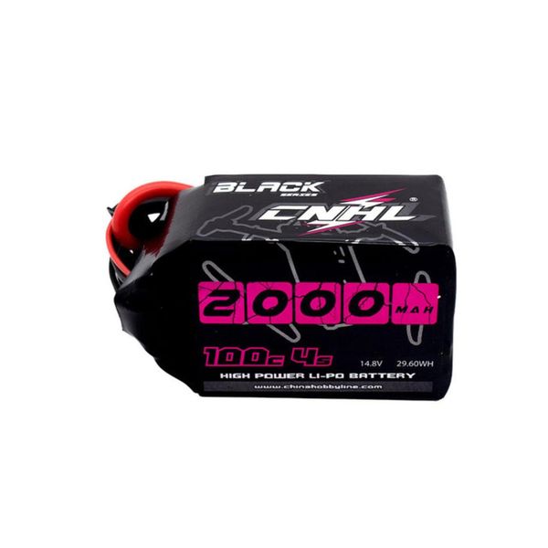 Аккумулятор для FPV CNHL Black Series LiPo 2000mAh 14.8V 4S 100C XT60 2001004BK фото