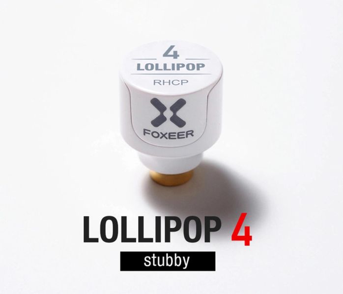 Антена для FPV дрона Foxeer Lollipop V4 Stubby Mushroom 5.8GHz 2.6dBi LHCP RP-SMA Male 2 шт FOX-LPSM-5-L-RSM фото